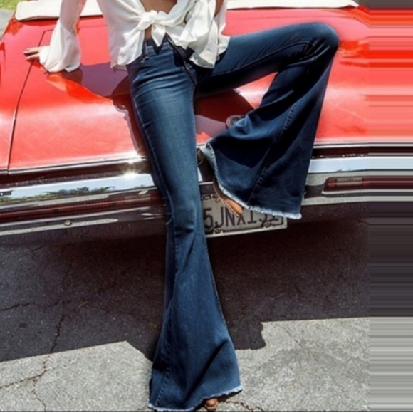 Free People Denim - Free People Super Flare Bell Bottom Jeans Boho 31